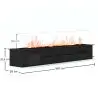 Buy Decorative Electric Fireplace with Water Vapor Flame - 160 cm Black 61527 - prices