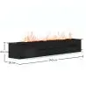 Buy Decorative Electric Fireplace with Water Vapor Flame - 240 cm Black 61531 at MyFaktory