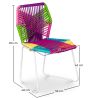 Buy Tropical Garden chair - White Legs Multicolour 58534 in the United Kingdom