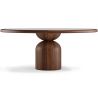 Buy Set Dining Table Round with 6 Wooden Chairs - Minimalist Design - Poler Walnut 61551 - in the UK