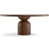Buy Set Dining Table Round with 6 Wooden Chairs - Minimalist Design - Poler Walnut 61551 home delivery