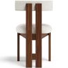 Buy Set Dining Table Round with 6 Wooden Chairs - Minimalist Design - Poler Walnut 61551 in the United Kingdom