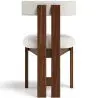 Buy Set Dining Table Round with 6 Wooden Chairs - Minimalist Design - Poler Walnut 61551 in the United Kingdom