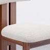 Buy Set Dining Table Round with 6 Wooden Chairs - Minimalist Design - Poler Walnut 61551 - in the UK