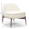 Buy Upholstered Curved Scandinavian Design Armchair - Declere White 61546 at MyFaktory