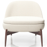 Buy Upholstered Curved Scandinavian Design Armchair - Declere White 61546 - in the UK