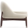 Buy Upholstered Curved Scandinavian Design Armchair - Declere White 61546 with a guarantee