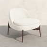 Buy Upholstered Curved Scandinavian Design Armchair - Declere White 61546 at MyFaktory