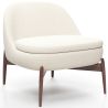 Buy Upholstered Curved Scandinavian Design Armchair - Declere White 61546 in the United Kingdom