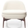 Buy Upholstered Curved Scandinavian Design Armchair - Declere White 61546 - in the UK