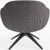 Buy Upholstered Curved Design Contemporary Style Armchair - Eireen Dark grey 61544 in the United Kingdom