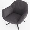 Buy Upholstered Curved Design Contemporary Style Armchair - Eireen Dark grey 61544 home delivery
