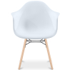 Buy Dining Chair Scandinavian Design - Wooden Legs - Skandiva White 61552 - in the UK