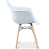 Buy Dining Chair Scandinavian Design - Wooden Legs - Skandiva White 61552 in the United Kingdom