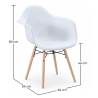 Buy Dining Chair Scandinavian Design - Wooden Legs - Skandiva White 61552 with a guarantee