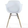 Buy Dining Chair Scandinavian Design - Wooden Legs - Skandiva White 61552 - in the UK