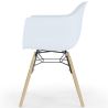 Buy Dining Chair Scandinavian Design - Wooden Legs - Skandiva White 61552 - in the UK