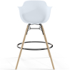 Buy Bar Stool Scandinavian Design - Wooden Legs - Skandiva Black 61553 - in the UK