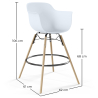 Buy Bar Stool Scandinavian Design - Wooden Legs - Skandiva Black 61553 in the United Kingdom