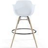 Buy Bar Stool Scandinavian Design - Wooden Legs - Skandiva White 61553 - in the UK