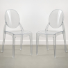 Buy Pack of 2 Dining Chairs Transparent - Victoria Ghost Style Transparent 61554 - prices