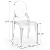 Buy Pack of 2 Dining Chairs Transparent - Victoria Ghost Style Transparent 61554 - in the UK