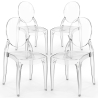 Buy Pack of 4 Dining Chairs Transparent - Victoria Ghost Style Transparent 61555 - in the UK