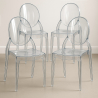 Buy Pack of 4 Dining Chairs Transparent - Victoria Ghost Style Transparent 61555 - prices
