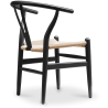 Buy Pack of 4 Dining Chairs Scandinavian Wooden with Rope Seat - Wish Black 61556 home delivery
