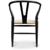 Buy Pack of 4 Dining Chairs Scandinavian Wooden with Rope Seat - Wish Black 61556 with a guarantee