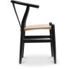 Buy Pack of 4 Dining Chairs Scandinavian Wooden with Rope Seat - Wish Black 61556 in the United Kingdom