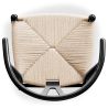 Buy Pack of 4 Dining Chairs Scandinavian Wooden with Rope Seat - Wish Black 61556 - in the UK