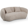 Buy Sofa Design Curved - Contemporary Style - Upholstered in Chenille - 3 Seater - Onda Beige 61557 in the United Kingdom