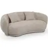 Buy Curved Contemporary Style Design Sofa Upholstered in Chenille - Onda Beige 61557 in the United Kingdom