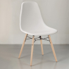 Buy Dining Chair - Scandinavian Design - Wooden Legs - Lumi White 61559 - prices