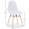 Buy Dining Chair - Scandinavian Design - Wooden Legs - Lumi White 61559 - in the UK
