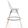 Buy Scandinavian Bar Stool with Wooden Legs - Nordic Design - For Kitchen Island - Lumi White 61560 - prices