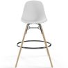 Buy Scandinavian Design Bar Stool - Wooden Legs - Lumi White 61560 - in the UK
