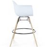 Buy Pack of 2 Bar Stools Scandinavian Design - Wooden Legs - Skandiva White 61562 in the United Kingdom