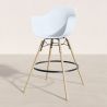 Buy Pack of 2 Bar Stools Scandinavian Design - Wooden Legs - Skandiva White 61562 at MyFaktory