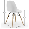 Buy Dining Chair - Scandinavian Design - Wooden Legs - Pack of 2 - Lumi White 61564 home delivery