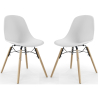 Buy Dining Chair - Scandinavian Design - Wooden Legs - Pack of 2 - Lumi White 61564 - in the UK