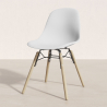 Buy Dining Chair - Scandinavian Design - Wooden Legs - Pack of 2 - Lumi White 61564 - in the UK