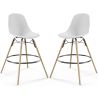 Buy Bar Stool - Scandinavian Design - Wooden Legs - Pack of 2 - Lumi White 61565 - in the UK