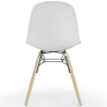 Buy Dining Chair - Scandinavian Design - Wooden Legs - Pack of 4 - Lumi White 61566 home delivery