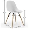 Buy Dining Chair - Scandinavian Design - Wooden Legs - Pack of 4 - Lumi White 61566 in the United Kingdom