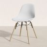 Buy Dining Chair - Scandinavian Design - Wooden Legs - Pack of 4 - Lumi White 61566 - in the UK