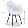 Buy Dining Chairs - Scandinavian Design - Dark Wood Legs - Skandiva White 61569 - in the UK