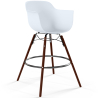 Buy Bar Stool - Scandinavian Design - Dark Wood Legs - Skandiva White 61570 home delivery