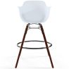 Buy Bar Stool - Scandinavian Design - Dark Wood Legs - Skandiva White 61570 - in the UK